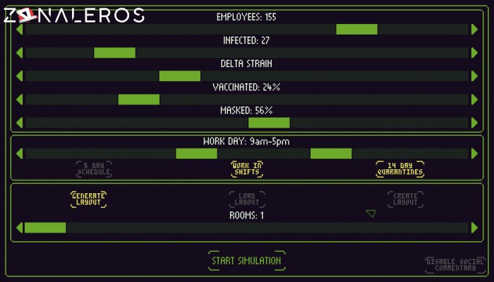 Covid Simulator gameplay