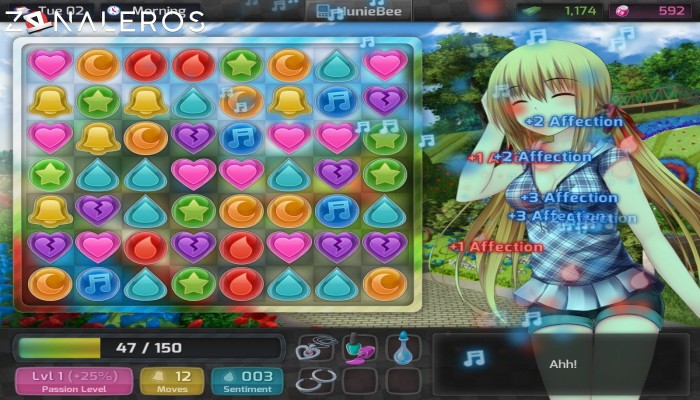 HuniePop gameplay