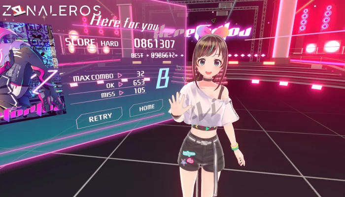 Kizuna AI Touch the Beat! gameplay