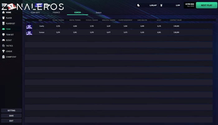 League Manager 2023 gameplay