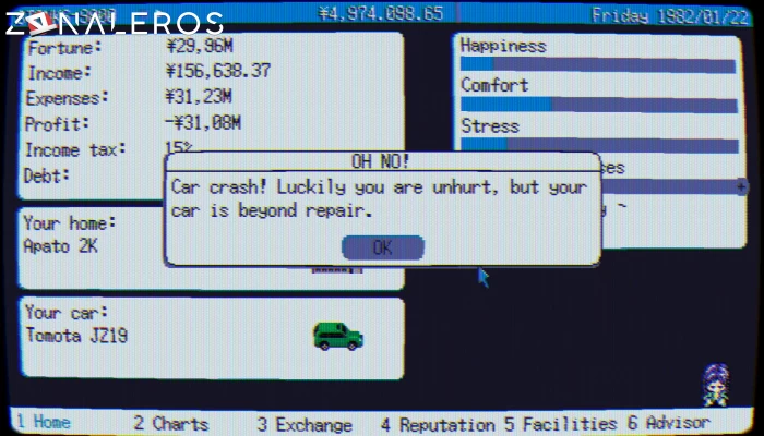 STONKS-9800: Stock Market Simulator gameplay