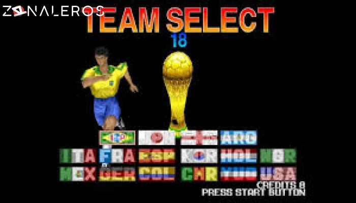 Tecmo World Cup 98 gameplay